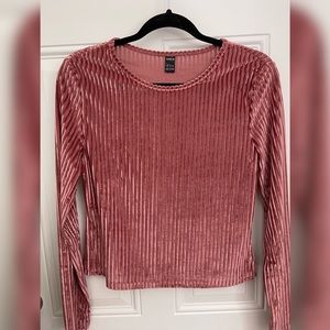 Long Sleeve Velvet Top